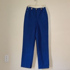 St. John Sport Essentials By Marie Gray Blue Trouser Pants,